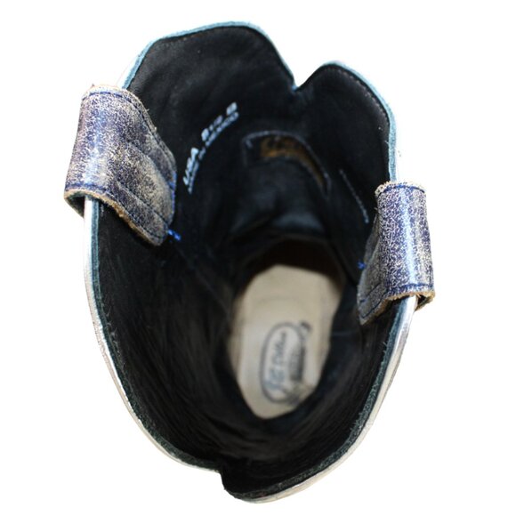 JB Dillon Reserve Black Distressed Midnight Sparkle Inlay Tall Boot Size 8.5 - Picture 11 of 12